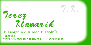 terez klamarik business card